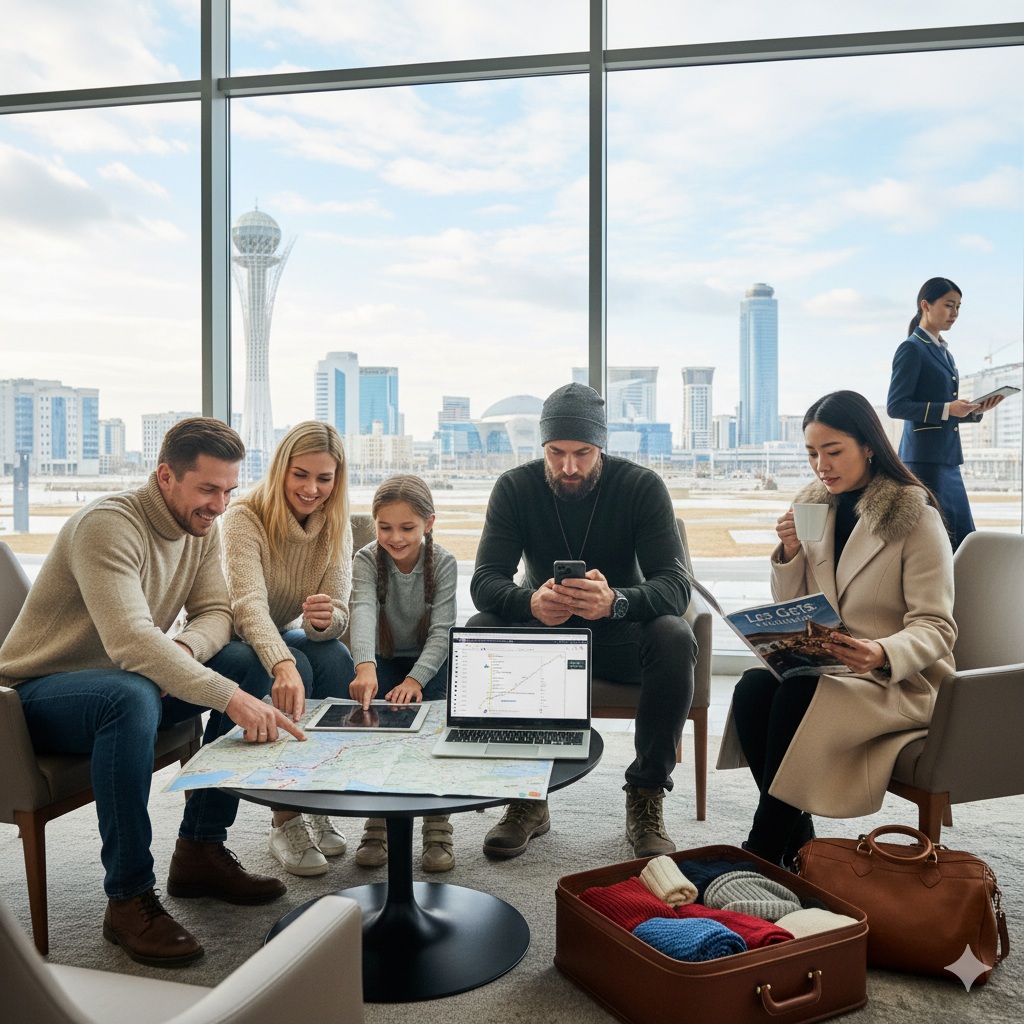 A scenic road leading to Les Gets in the mountains